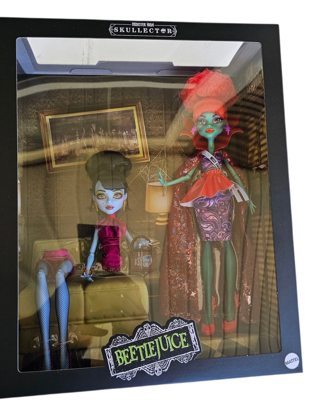 Monster High Skullector Beetlejuice Lydia Deetz 2 Doll Set Mattel 2021
